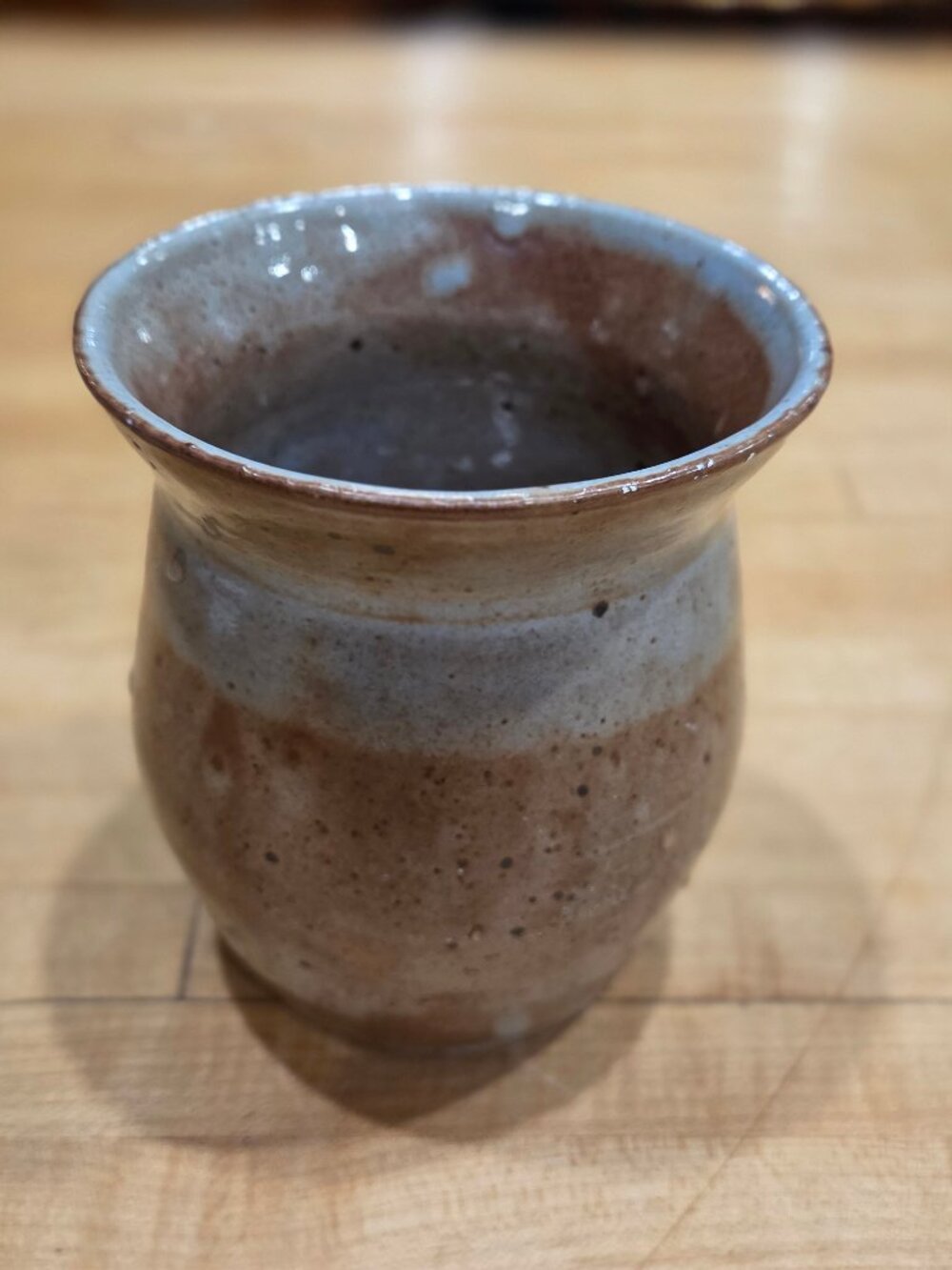 Vintage RDB Signed Speckled Stoneware Studio Pottery Vase Mug
